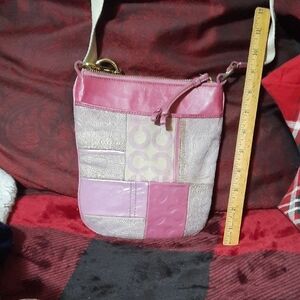 Coach Pink Patchwork Crossbody Bag